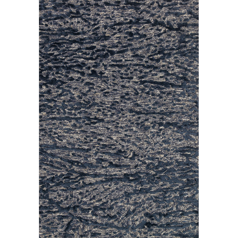 Rusch Hand Tufted Blue Rug, Rectangle 5' x 7'6"