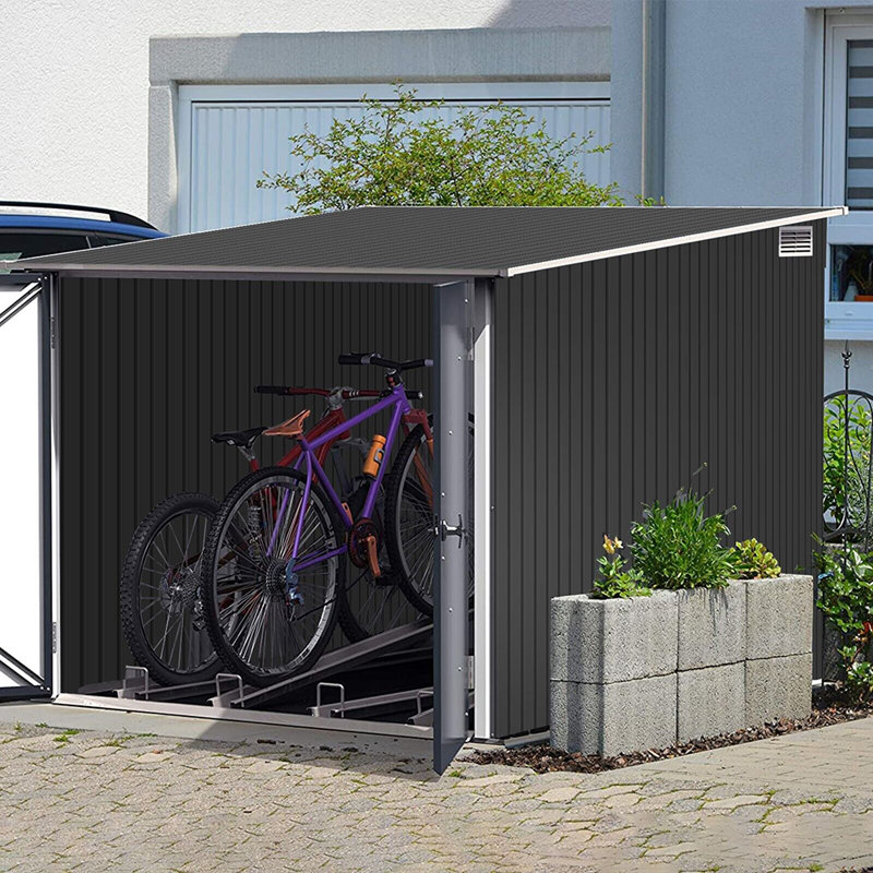 3Pcs 45cm*115cm Black Roof Panels Hardware Metal Roofing Wall Sheets Cover
