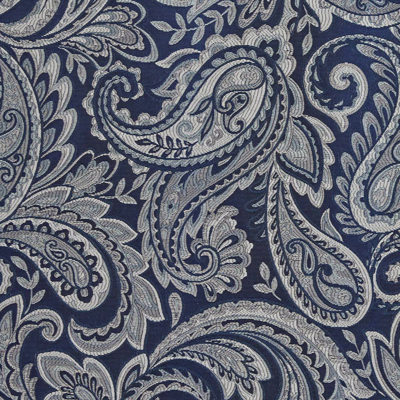 Cantonnière jacquard marine 50 x 18 po