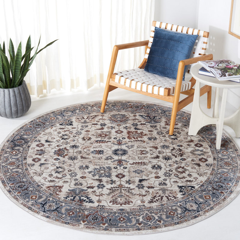 Bayside Performance Machine Washable Oriental Rug, Round 6'7"