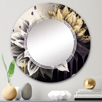 Miroir mural Panzino Dahlia Flower II