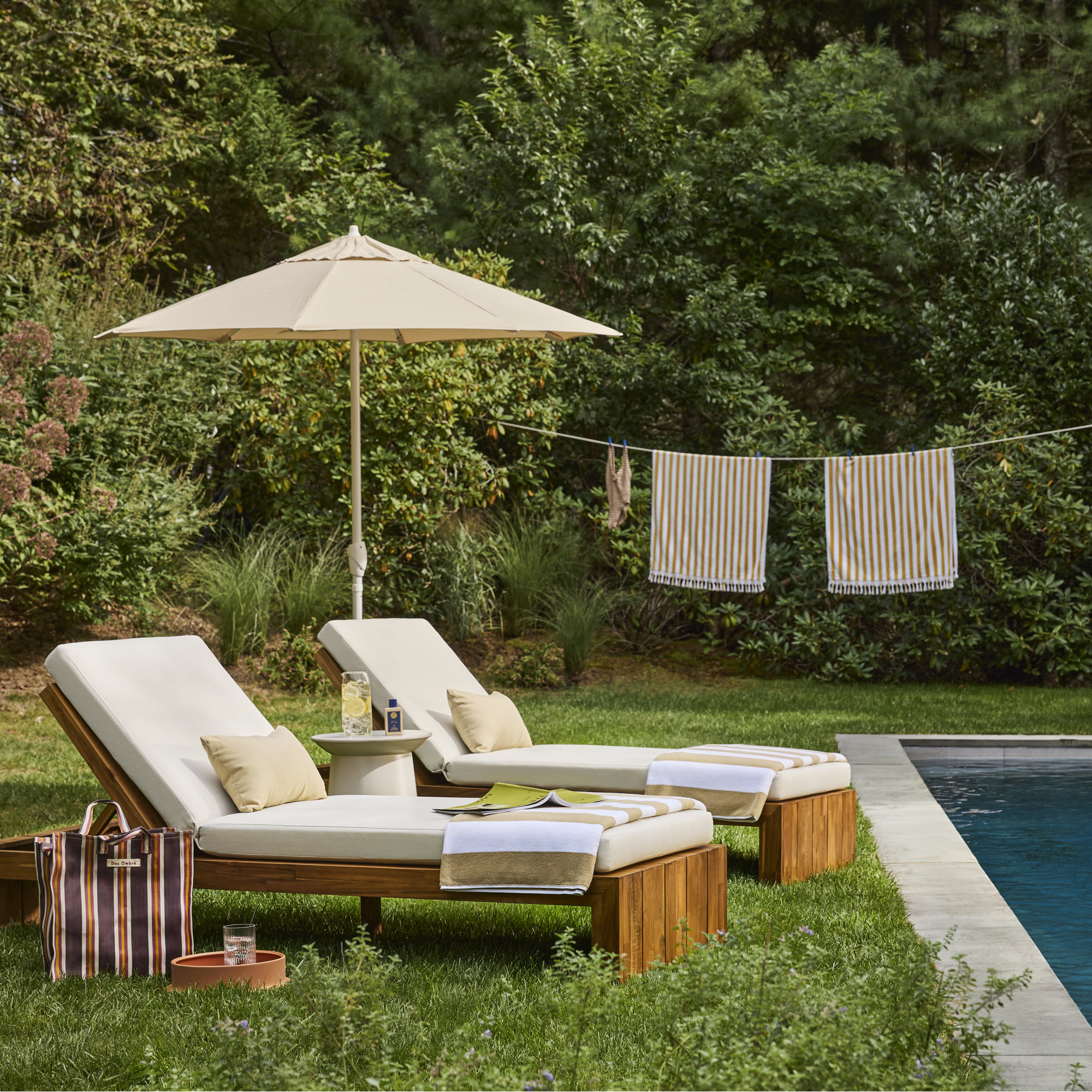 Teri Outdoor Chaise Lounge - Thumbnail 3