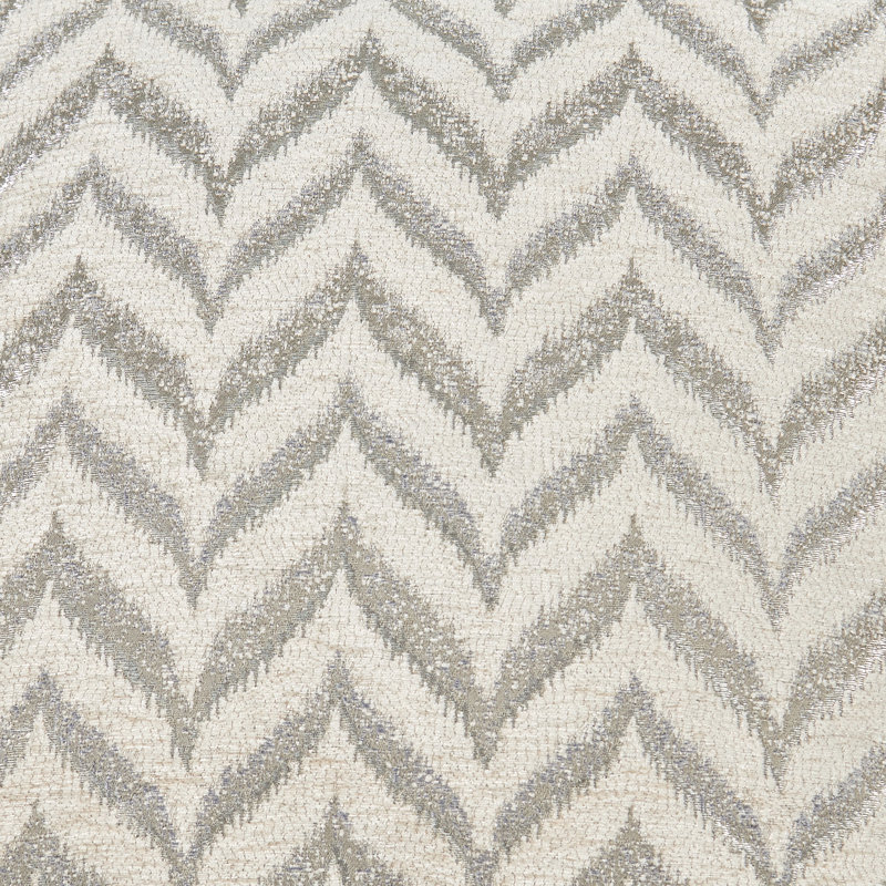 Chevron Square Throw Pillow Cover, Silver
