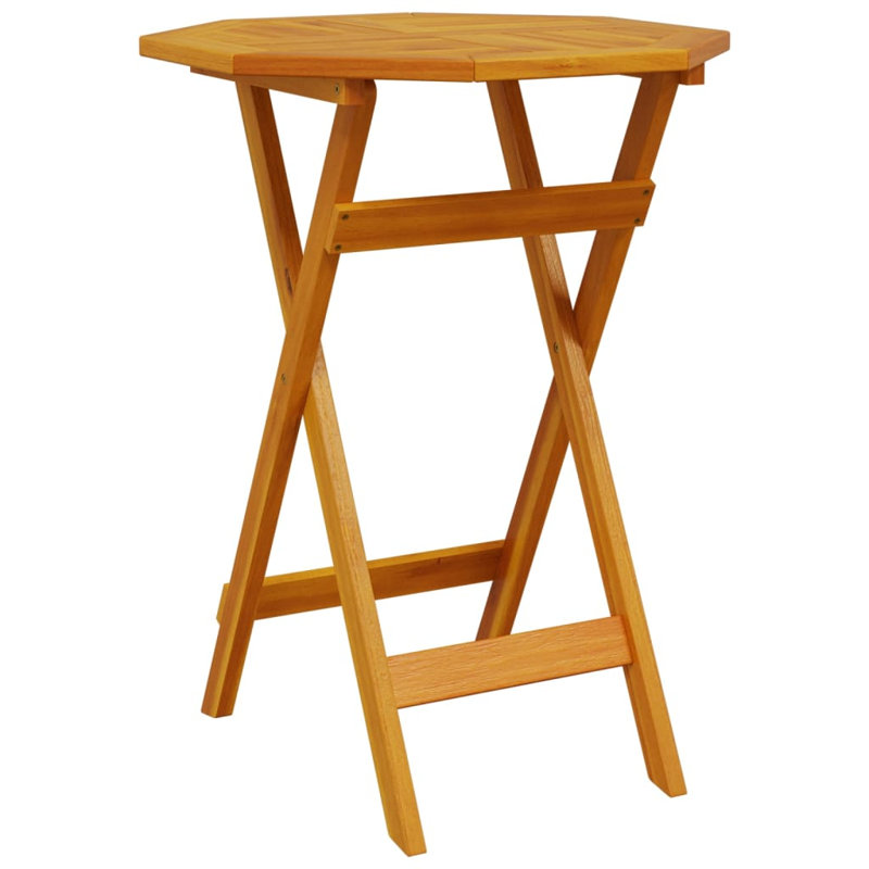 Annalycia Round Solid Wood Outdoor Patio Table, 75cm H x 60cm W x 60cm D
