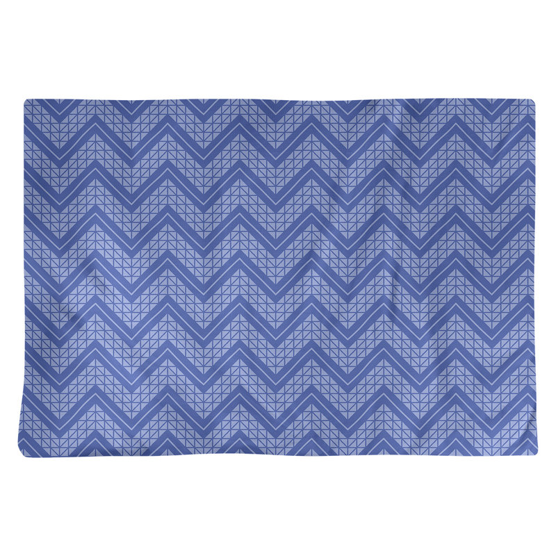 Récapitulatif de coton 18 po à la main classic Stephenie, Bleu marine / bleu, Coton