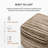 Maryann 16" Brown Upholstered Pouf Ottoman-117301715