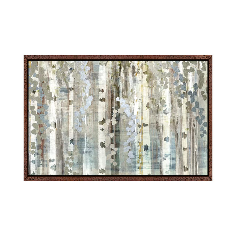 Birch Wood Meadow by Susan Jill - Print on Canvas, Classic Brown Wood Framed, 101.6 cm H x 66.04 cm W