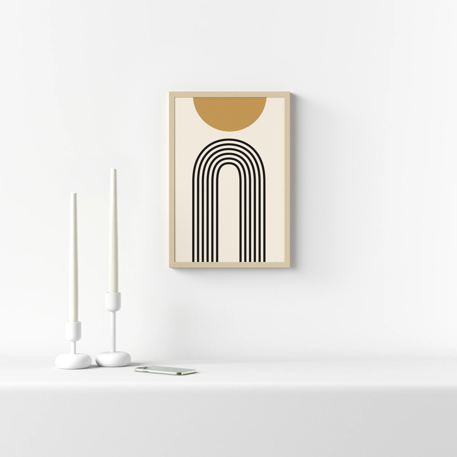 Retro Mountain Sunrise by The Creative Bunch Studio, Brown, 19.25" H x 13.25" W x 0.88" D