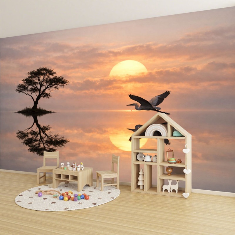 Papier peint adhésif auto-adhésif moderne pour la chambre à coucher L 96 po x l 69 po Peel and Stick, 96" L x 69" W