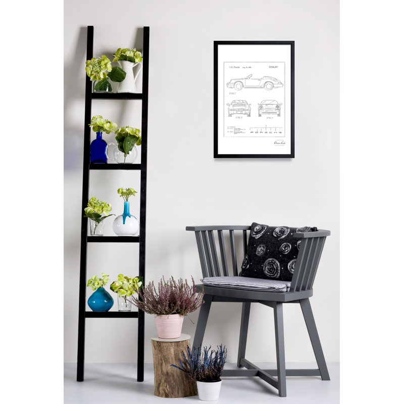 Porsche 911 1990 Print, Black