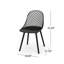 Chaise Lily - Siège de salle à manger d'extérieur résistant aux intempéries avec un mélange de plastique durable et un motif de maille de diamant moderne-1956956819