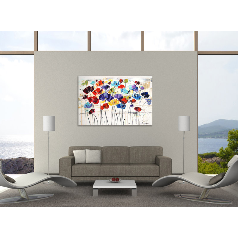 Lilies by Jolina Anthony - Wrapped Canvas Painting, 71cm H x 107cm W x 4cm D