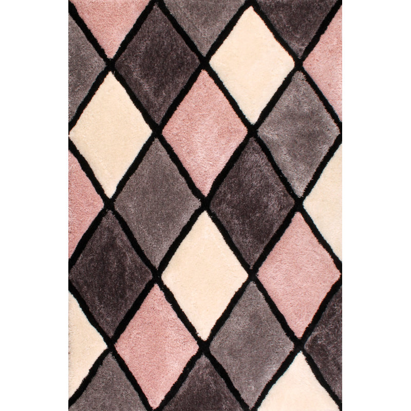 Oguz   Geometric Hand Woven Area Rug, Rectangle 80 x 150cm