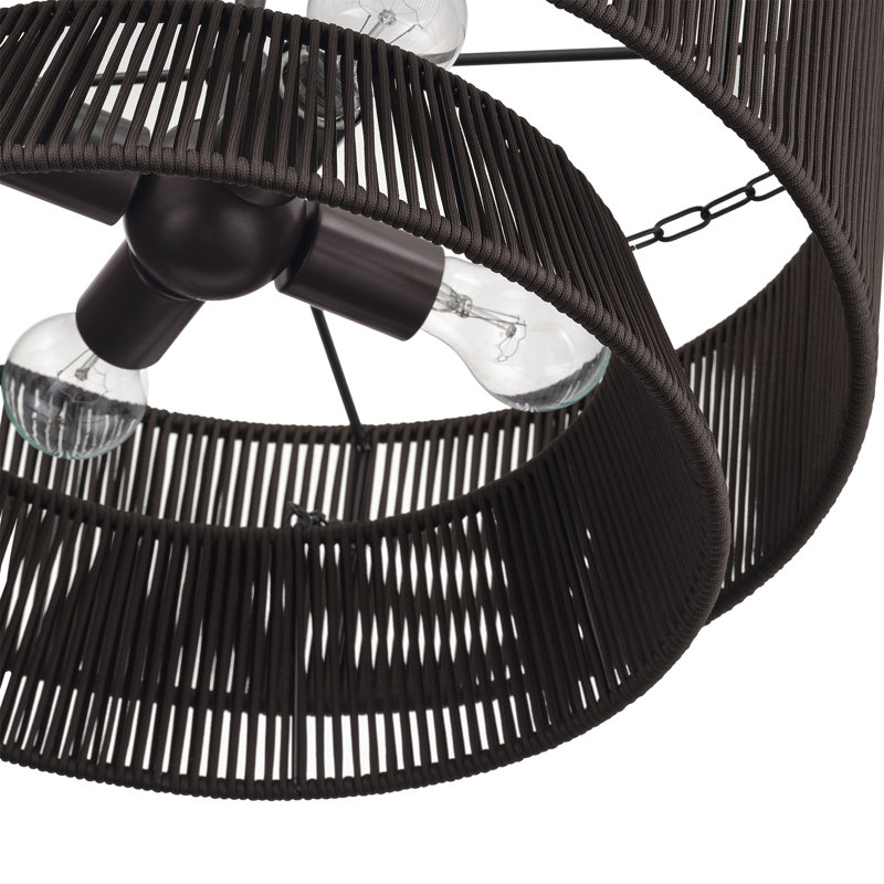 Lustre suspendu 4 lumières Aurea, Bronze, Brun