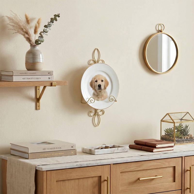 Wall Mounted Plate Display Holder Floating Shelf