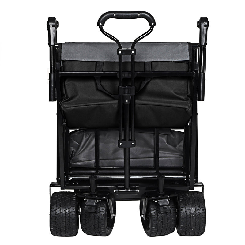 Wagon pliable pliable avec auvent, Black