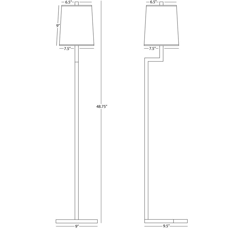 Lampe sur pied 48,75 "Donut Mini C, Laiton naturel, Flocon de neige