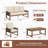 Ensemble de patio 4 pièces en cèdre avec corde et coussins en PE - Ensemble de conversation extérieur toutes saisons-869899845