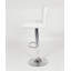 Tabouret de bar pivotant réglable en similicuir hydraulique, ensemble de 2, blanc