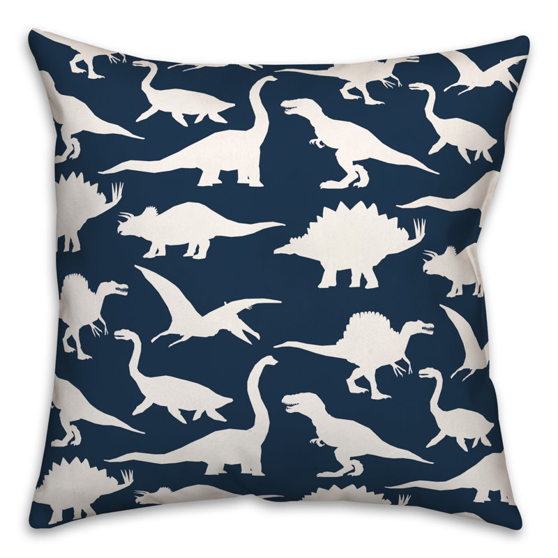 Housse de coussin carrée/insert, Bleu marine/blanc