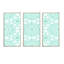 Mandal turquoise clair - ensemble d'art mural moderne sur toile encadrée 3 pièces-2056184314-2056184316