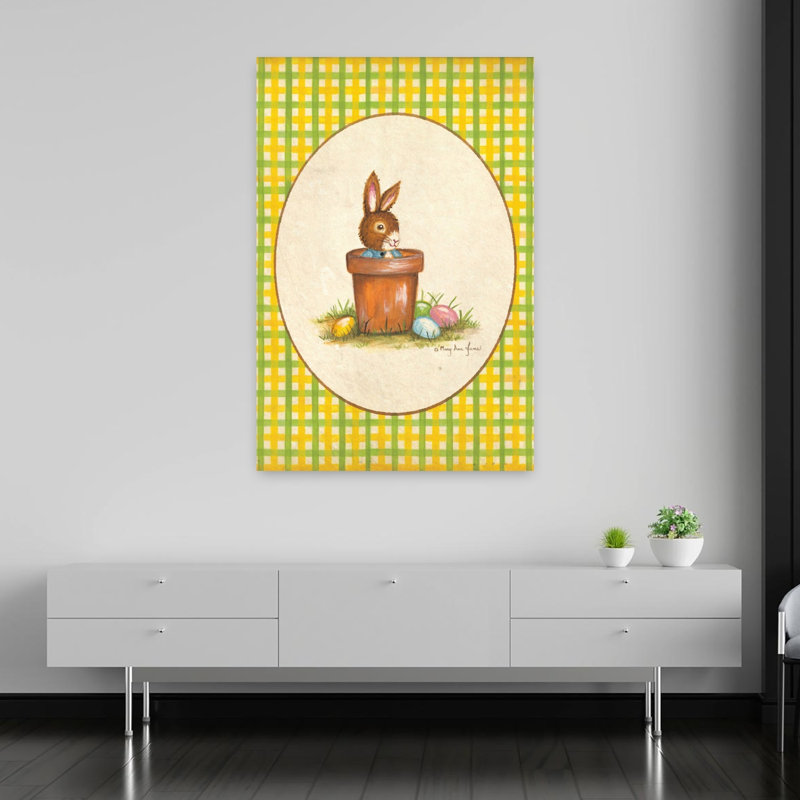 Lapin pot fantaisiste contemporain, H 60 po x l 40 po