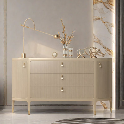 Light Luxury Semi-Round Entrance Cabinet Sideboard