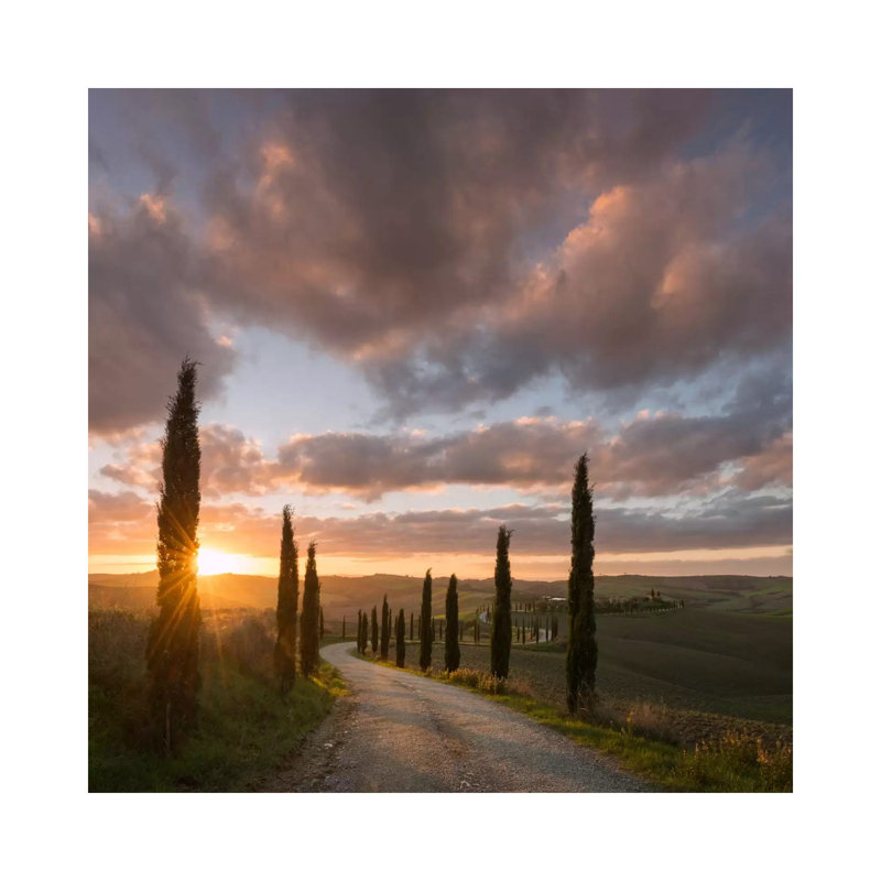 Autumn in Tuscany X 1 Piece Wall Art on Canvas, 30.48 cm H x 30.48 cm W, Wrapped Canvas