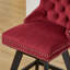 Tabourets de bar pivotants en velours avec décoration capitonnée à boutons et pieds en bois (sans table)-157815960