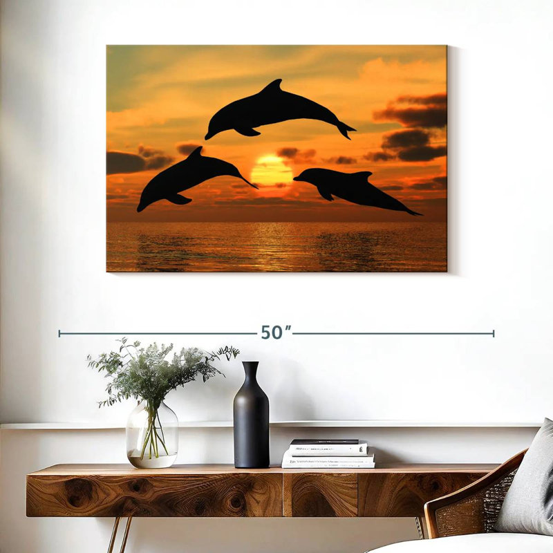 Dauphins volants Brampt, H 26 po x l 39 po