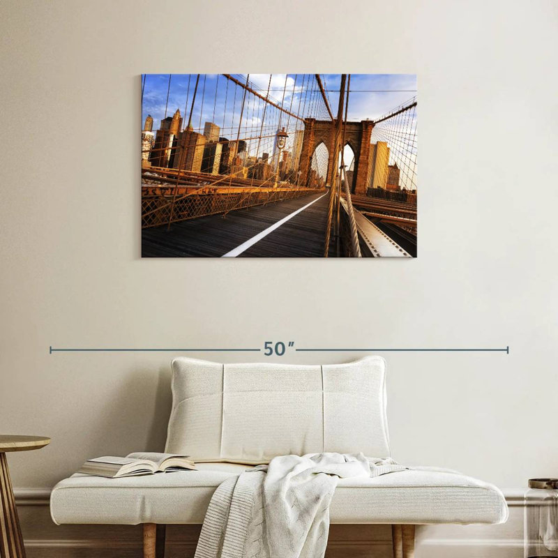 Ravi célèbre pont de Brooklyn, NY, H 24 po x l 36 po