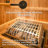 Backyard Discovery Paxton 4-6 Person Traditional Cedar Outdoor Barrel Sauna with Porch, 9kW Electric Heater, Wi-Fi Control, LED Lights