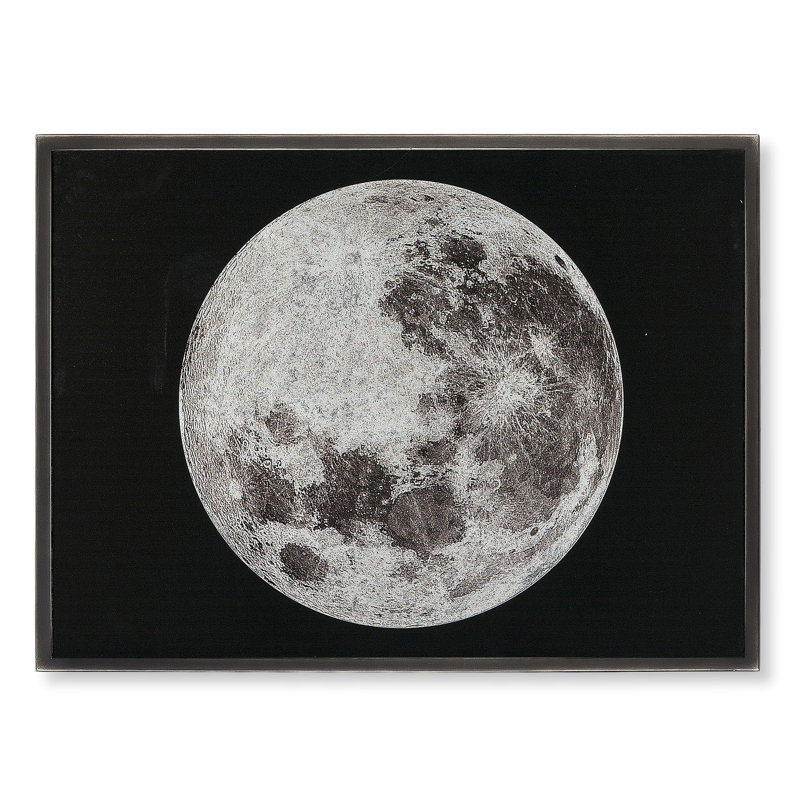 Silver Leaf Moon Print