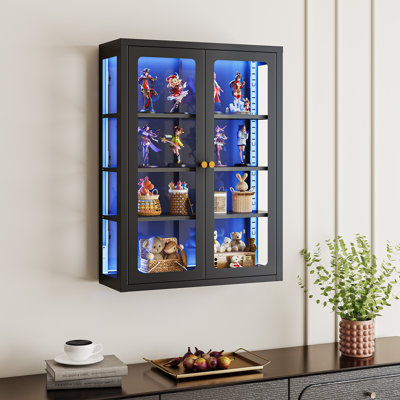Steel Frame Waterproof Display Cabinet With RGB Lighting & Fully Adjustable Shelves