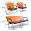  Ensemble 3 pièces de mobilier de salon moderne - Canapé 3 places en tissu orange et noir + 2 fauteuils d'appoint avec structure en métal, pour la réception de maison et de bureau-101038632