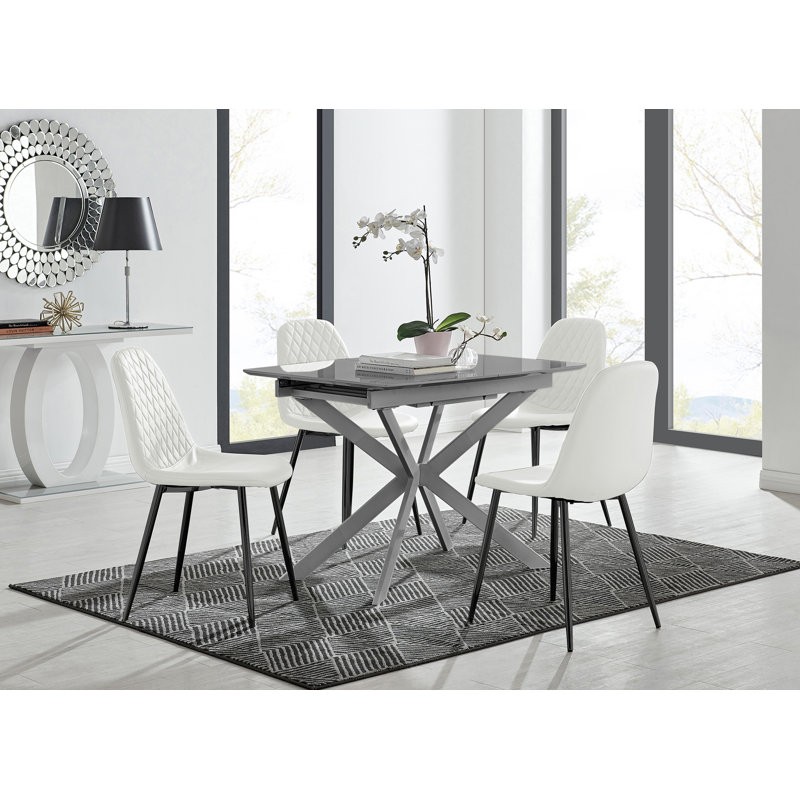 Dining Set, 4, White