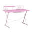 Bureau d'ordinateur avec tablette en carbone, rose