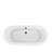 67" Streamline Clawfoot Soaking Acrylic Bathtub With Drain, Clawfeet, and Bamboo Tray-75960053-75960062