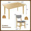 Ensemble de salle à manger rustique 5 pièces - 1 table en bois massif + 4 chaises rembourrées pour la cuisine et la salle à manger-1423881680