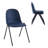 Berlin Contemporary Minimalist Stackable Plastic Dining Chair with Metal Leg, Quick Assembly, Indoor/Outdoor Chair (Set of 4)-970094014