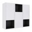 Armoire latérale de 12 po avec 3 portes à fermeture douce et rangement ouvert-1444117614