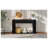 TREXM Oval Fluted Console Table with 2 Drawers and Bottom Shelf, Black Solid Wood Veneer Entryway Table-129020890-129020895-129020896-129020897