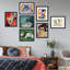 Multicolore Fine Art Classic Retro Portrait géométrique abstrait sur papier, reproduction de 7 pièces-92573597-99535726