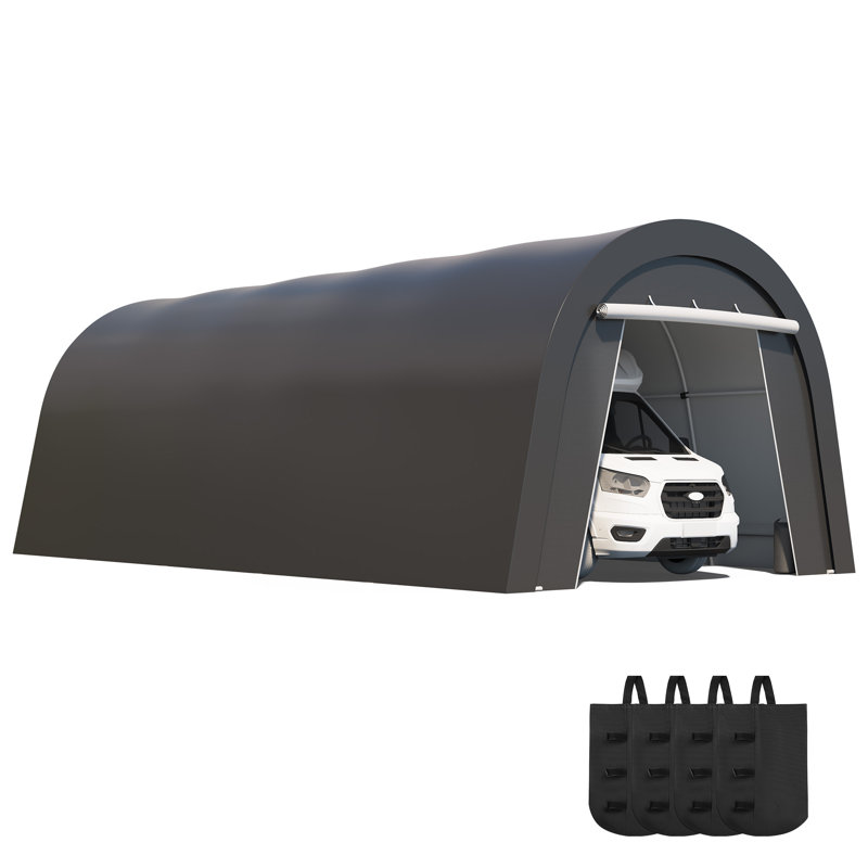 12' X 25' All Weather Domed Carport With 4 Cloth Bags