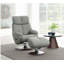 Fauteuil d'appoint en cuir fleur Kandoro