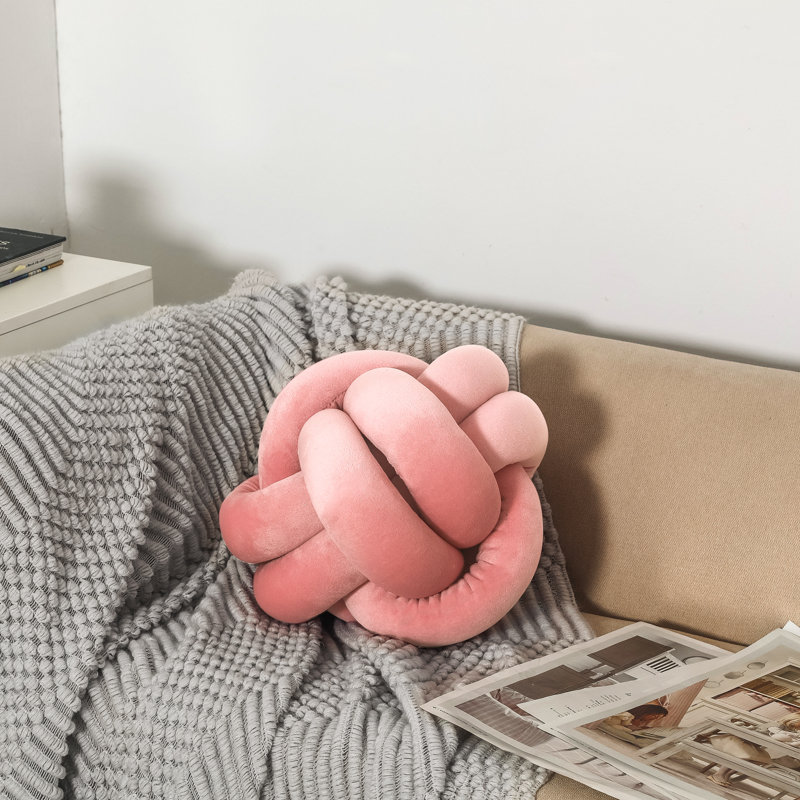 Shantail Round Pillow Cover & Insert, Pink