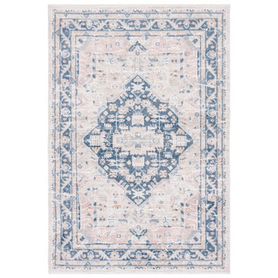 Tapis oriental beige / bleu marine Hulme