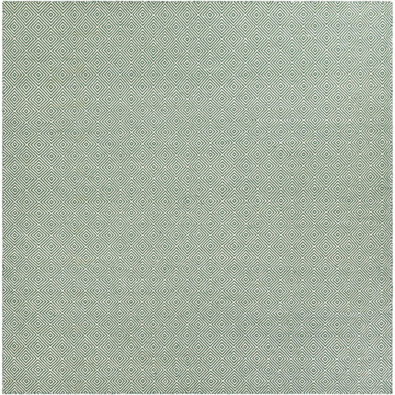 Tapis contemporain Contemporary vert, Carré 7 pi 10 po