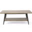 Table basse chic avec plateau de rangement gris élégant