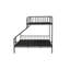 Lit superposé en métal pour lit simple TG / TG, ensemble de lattes, façade avant droite, garde-corps, capacité de 330 lb par aire de repos avec apparence de bronze à canon, variantes TG / TG, système, emplacement comparable